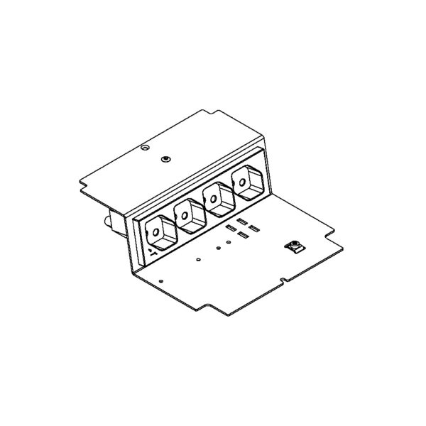 Produktbild UBD 165 180  -  Steckdoseneinsatz für 2 FLF inkl. 1x 4xT13/s, weiss